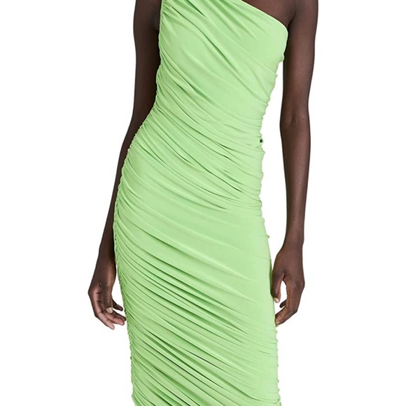 Norma Kamali Diana Gown Gemini Green Small *new with tags* - Picture 6 of 6